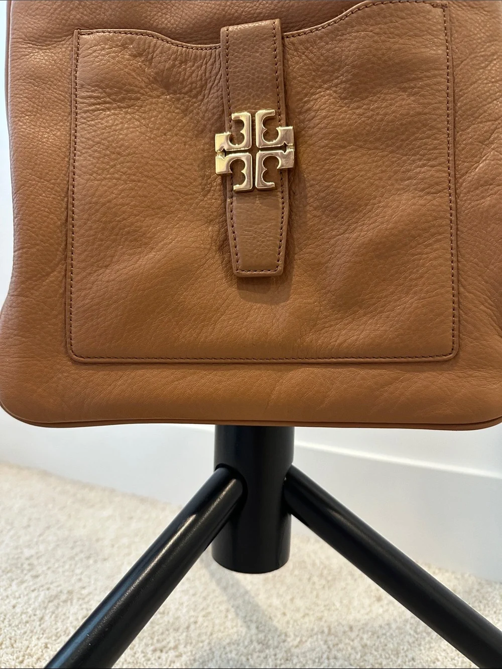 Tory Burch Tan Leather Chain-Handle Shoulder Bag